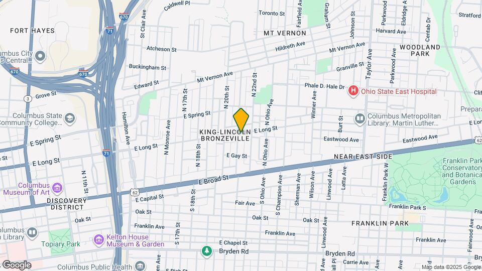 1085 E Long St Map and Location Details