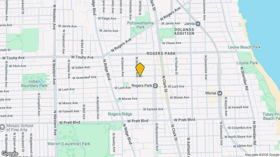 1849 W Greenleaf Ave, Unit 2N Map and Location Details