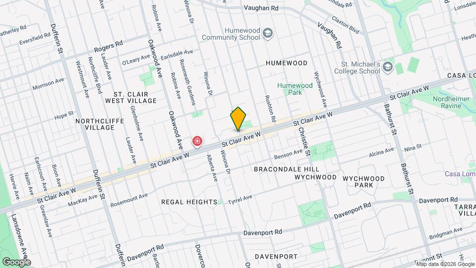 822 St Clair Ave W Map and Location Details