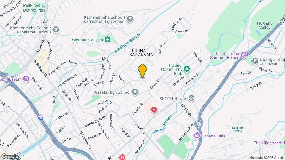 1055 Alewa Dr Map and Location Details