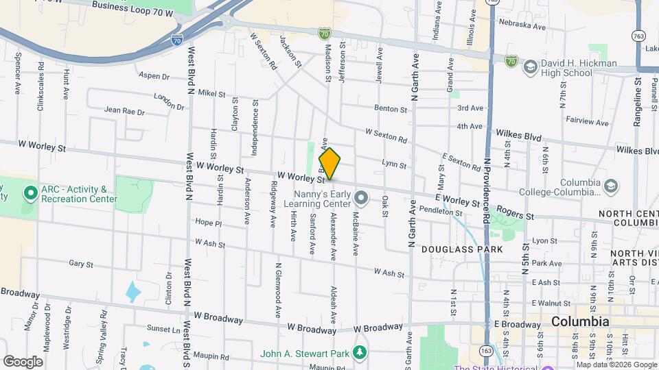 400 W Worley St Map and Location Details