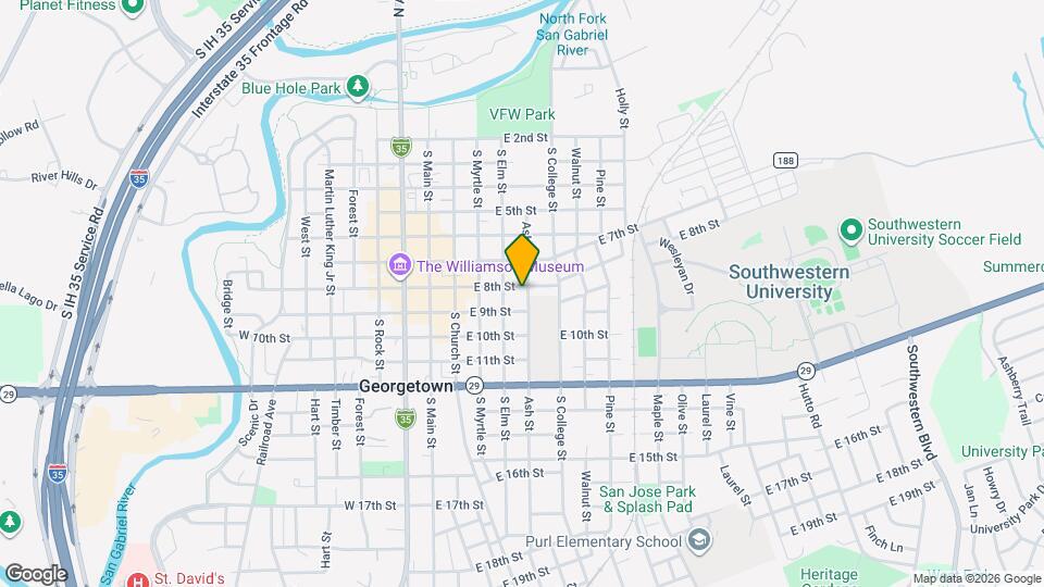 804 Ash St Map and Location Details