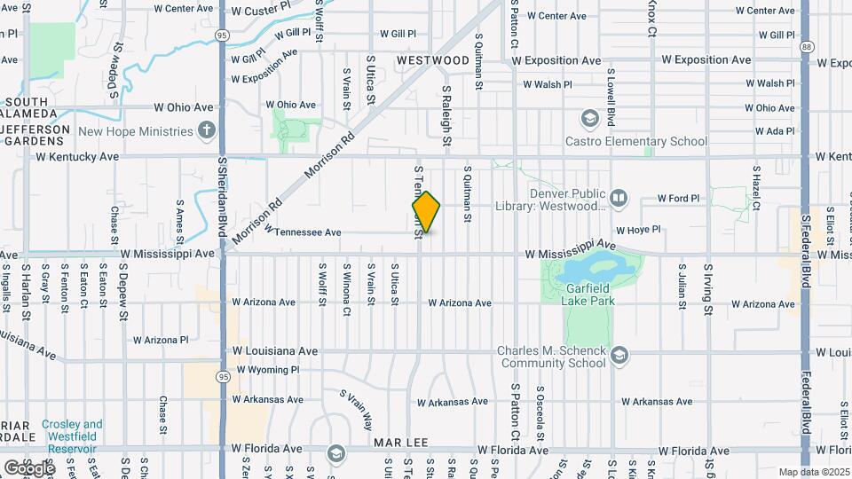 1064 S Tennyson St Map and Location Details