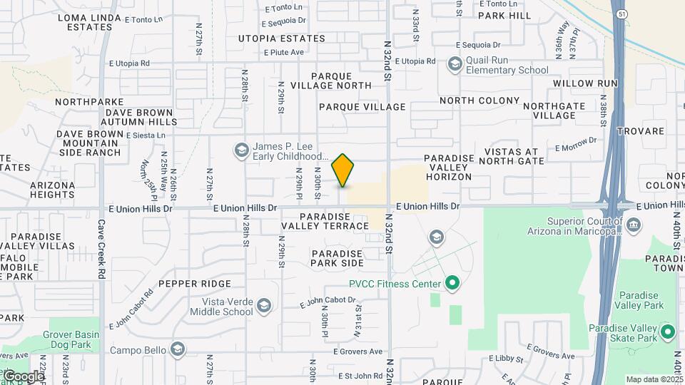 18615 N 30th Pl Map and Location Details