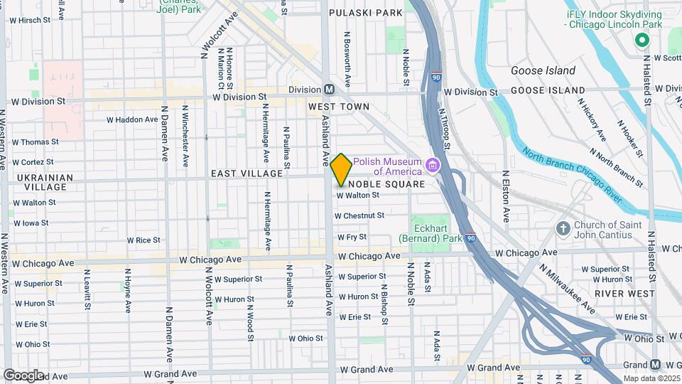 1542 W Walton St, Unit 1 Map and Location Details