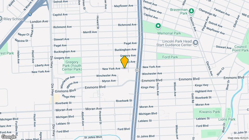 1369 New York Ave Map and Location Details