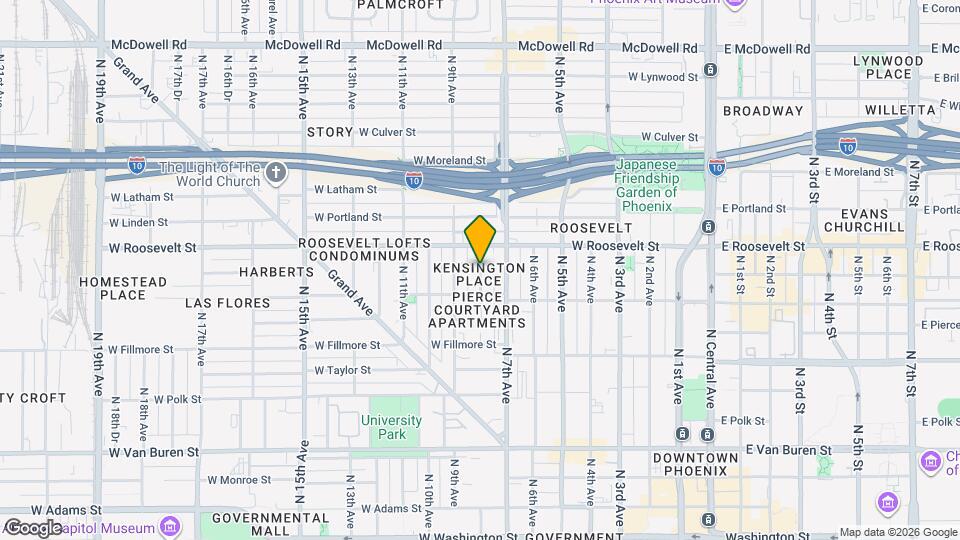 850 N 8th Ave Map and Location Details