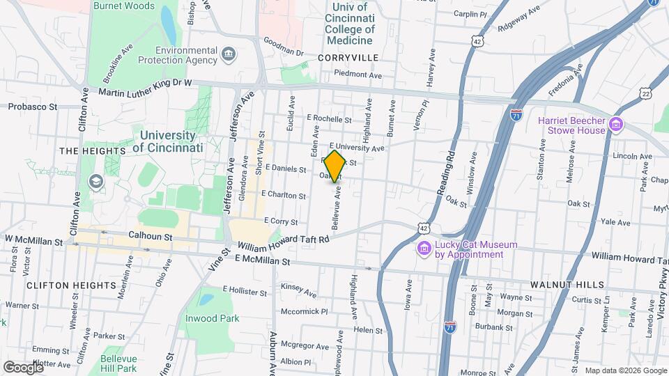 2661 Bellevue Ave Map and Location Details