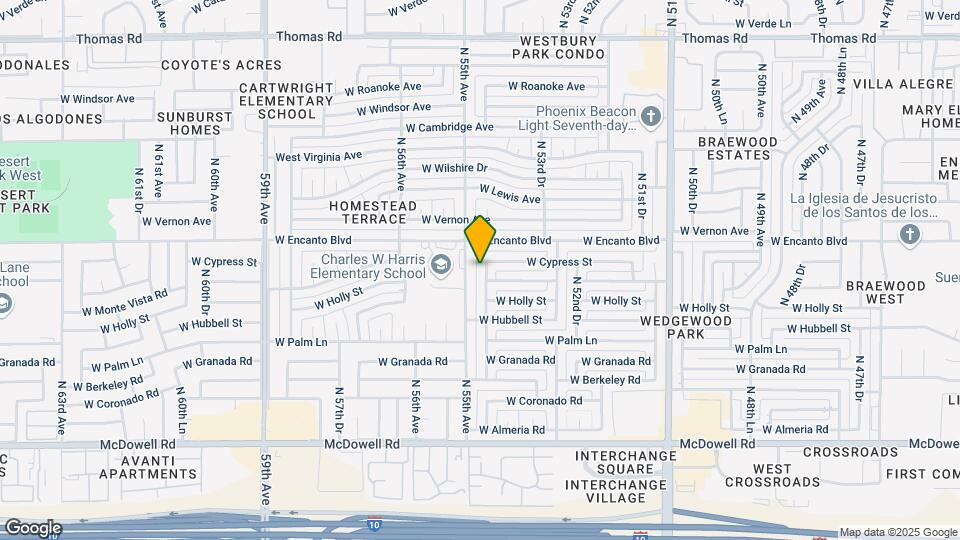 2212 N 54th Ln Map and Location Details
