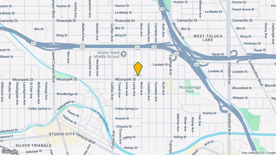 11545 Moorpark St Map and Location Details