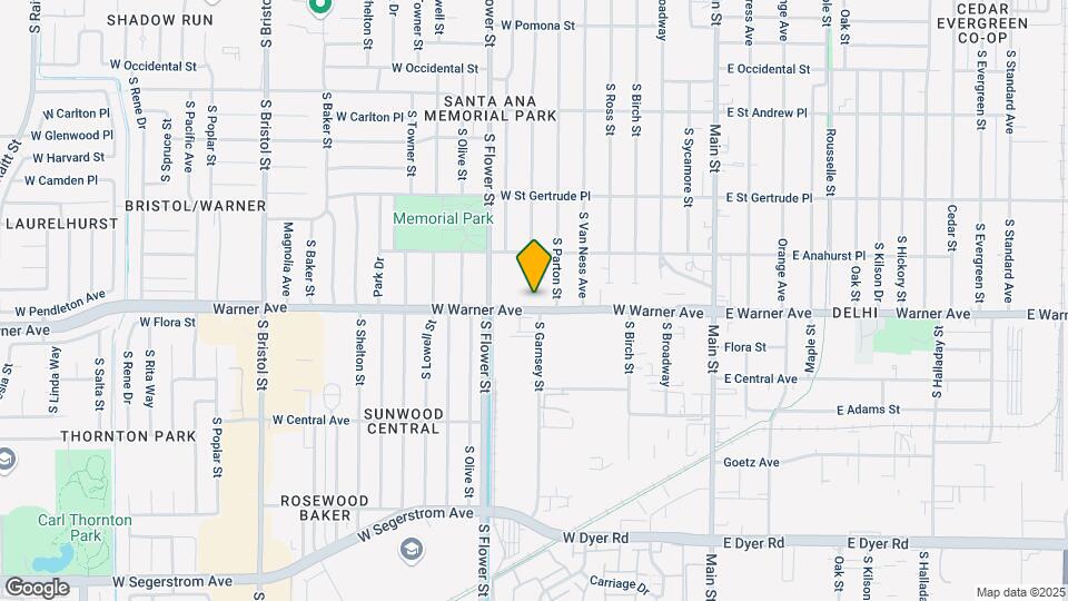 529 W Warner Ave Map and Location Details