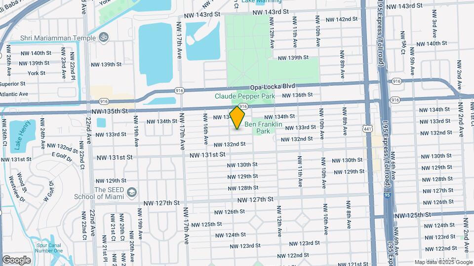 1351 NW 132nd Terrace Map and Location Details