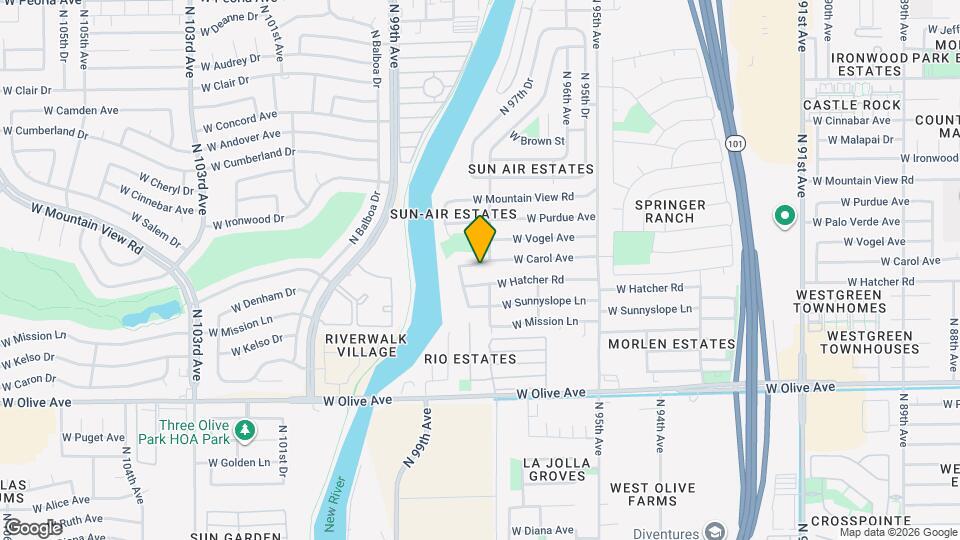 9715 W Carol Ave Mapa y Detalles de la Ubicación