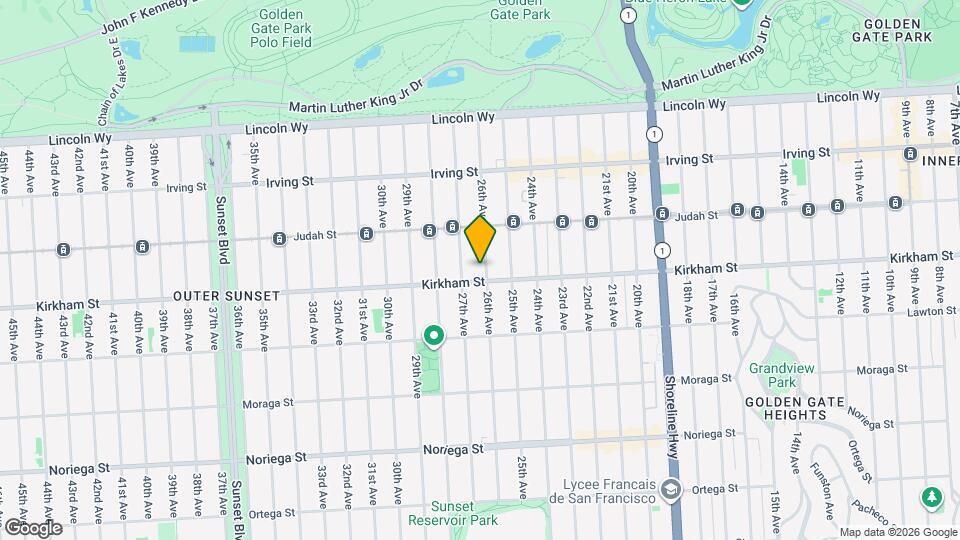 1477 26th Ave, Unit #B Map and Location Details