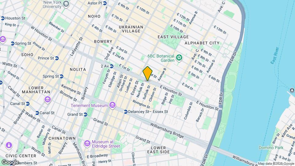 255 E Houston St Mapa y Detalles de la Ubicación