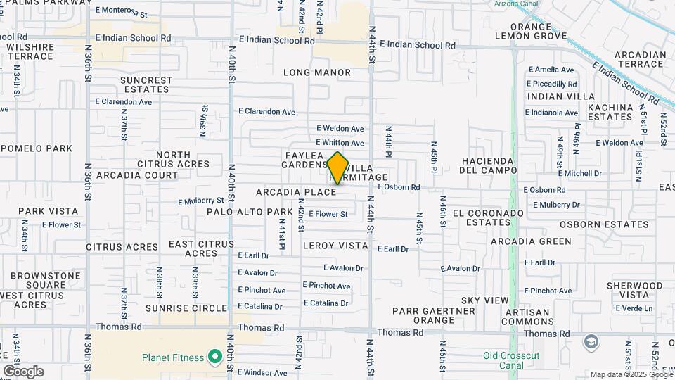 4301 E Osborn Rd Map and Location Details