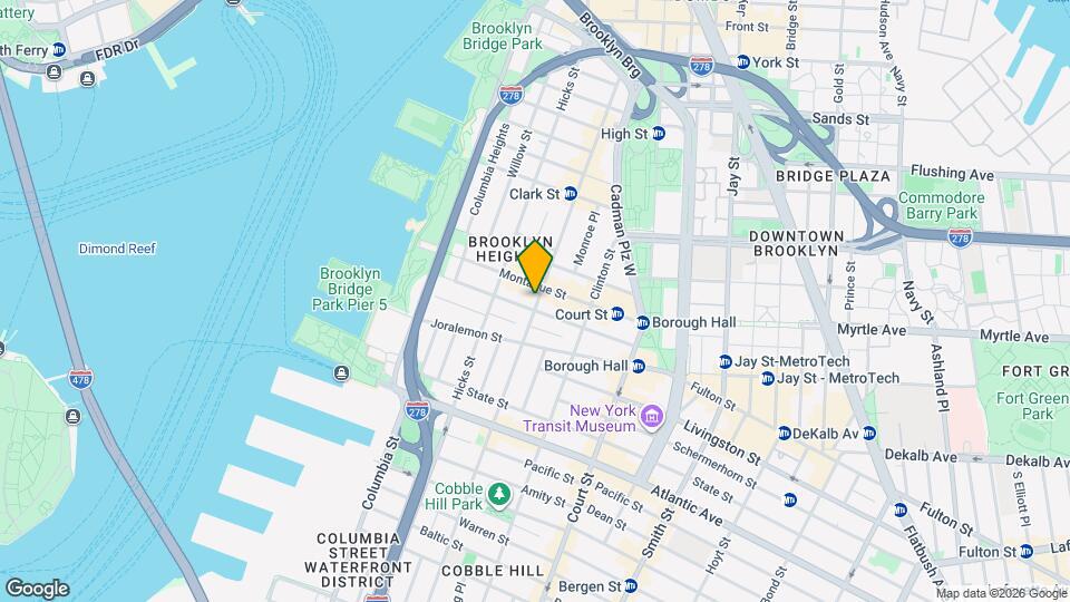 93 Remsen Street, Unit Apt 3F Mapa y Detalles de la Ubicación