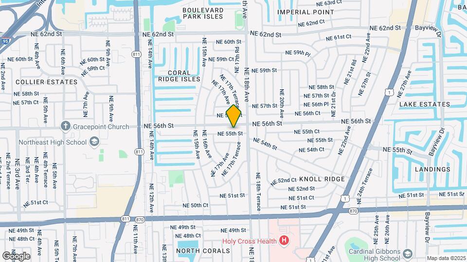 1721 NE 55th St Map and Location Details