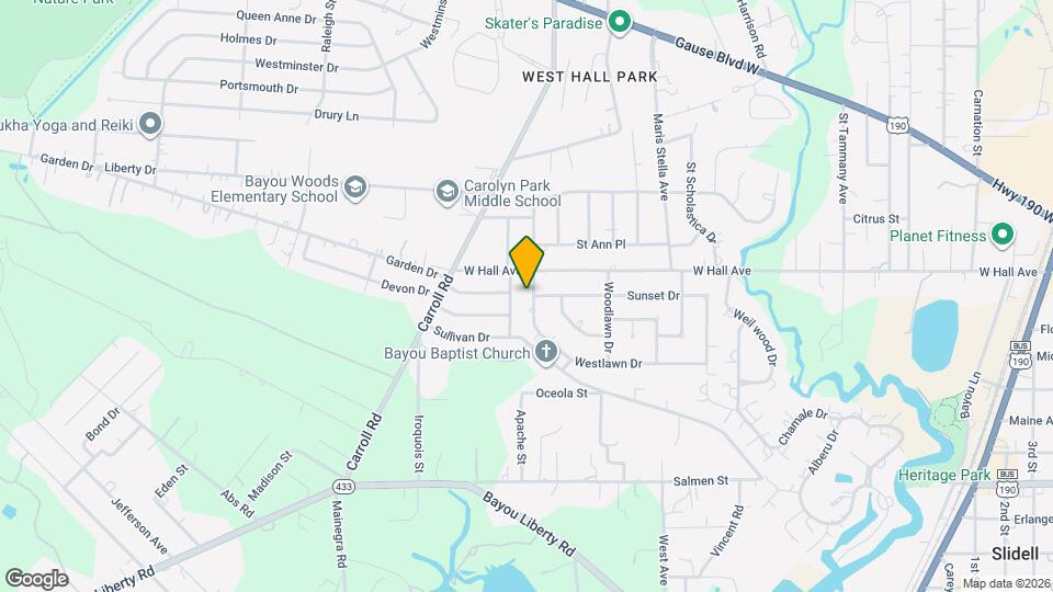 1309 Westlawn Dr Map and Location Details