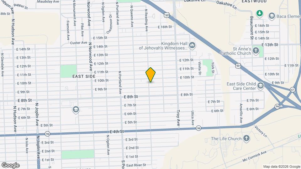 1901 E 9th St Mapa y Detalles de la Ubicación