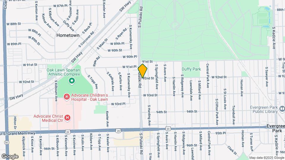 9201 S Pulaski Rd Map and Location Details