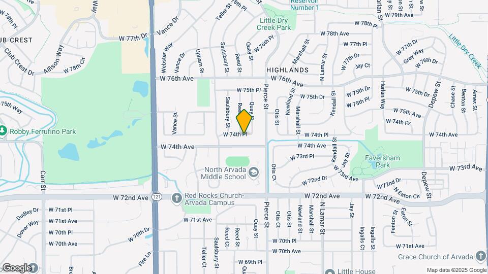 6954 W 74th Pl Map and Location Details