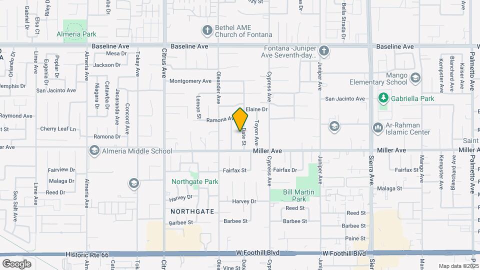 7640 Date St Map and Location Details