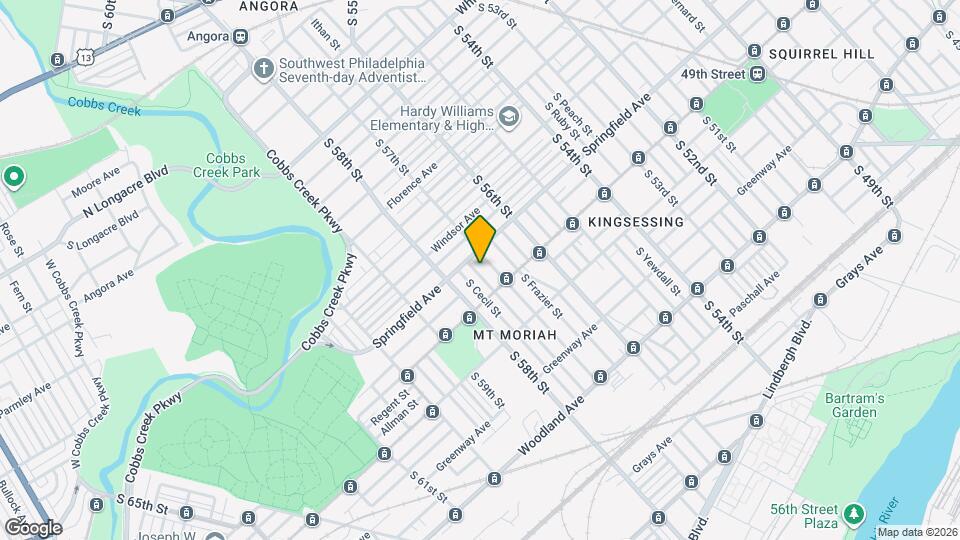 1821 S Alden St Map and Location Details