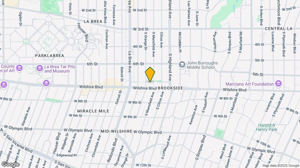 Avalon Wilshire Mapa y Detalles de la Ubicación