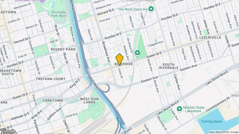 741 Queen St E Map and Location Details