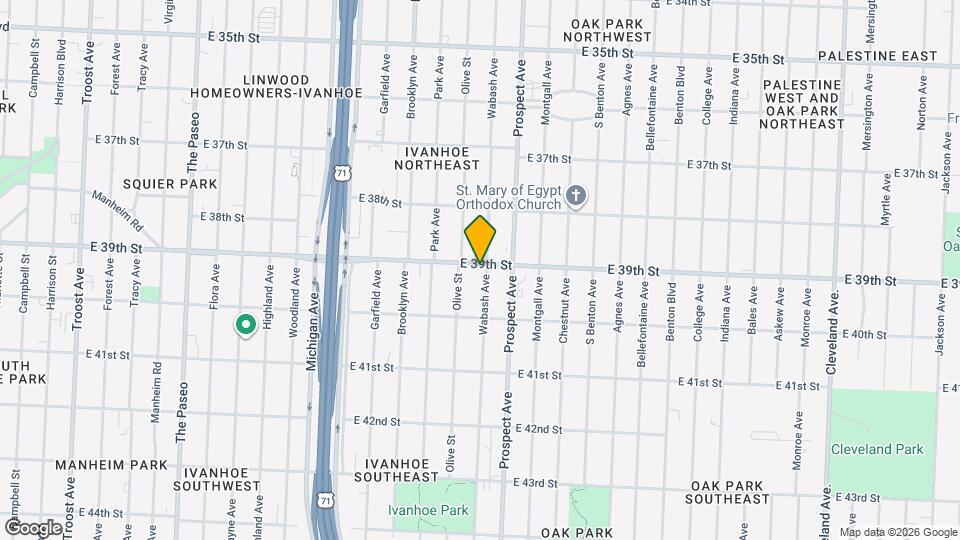 3902 Wabash Ave Map and Location Details