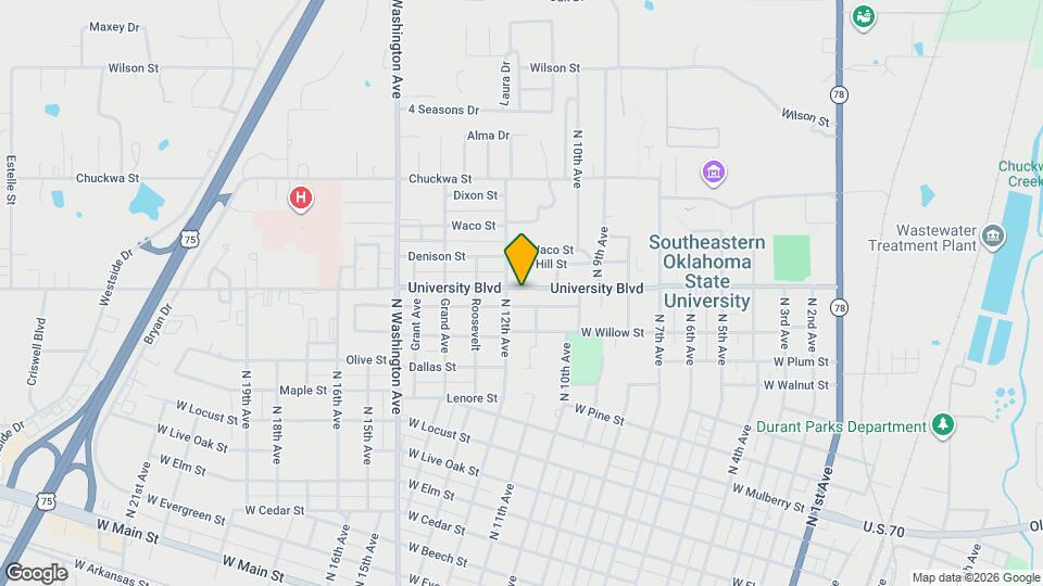 1115 University Blvd Map and Location Details