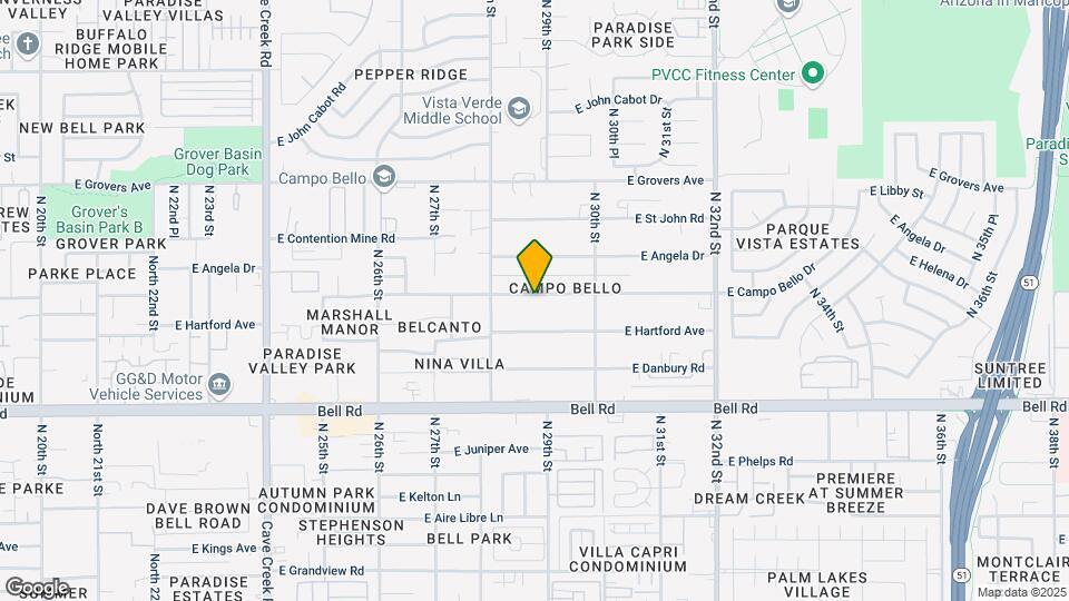 2837 E Campo Bello Dr Map and Location Details