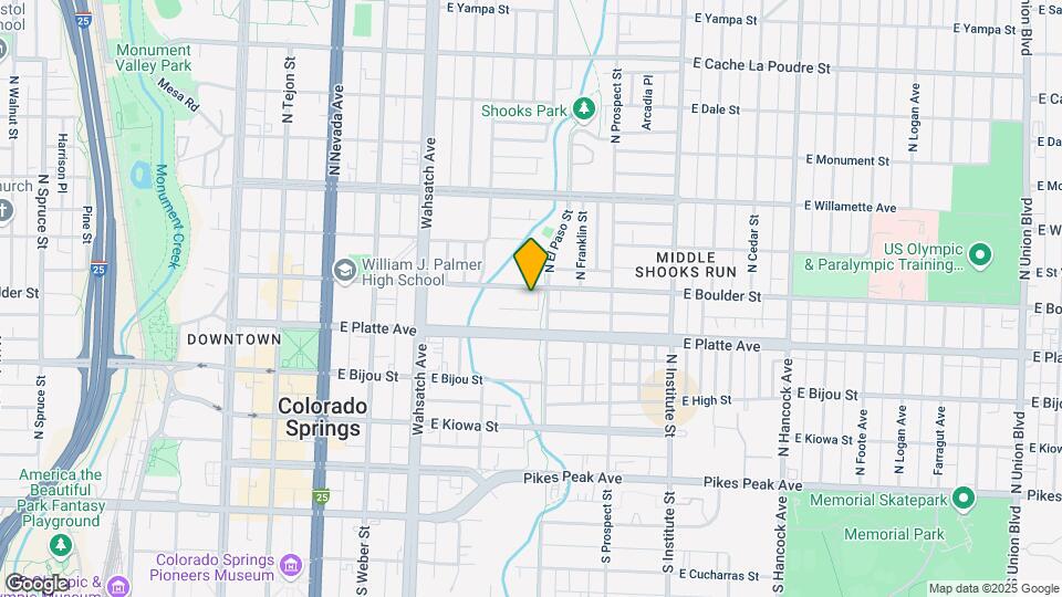 635 E Boulder St Map and Location Details