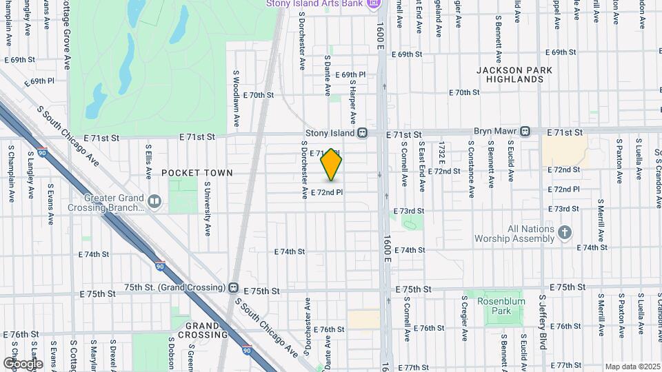 1440 E 72nd Pl Mapa y Detalles de la Ubicación