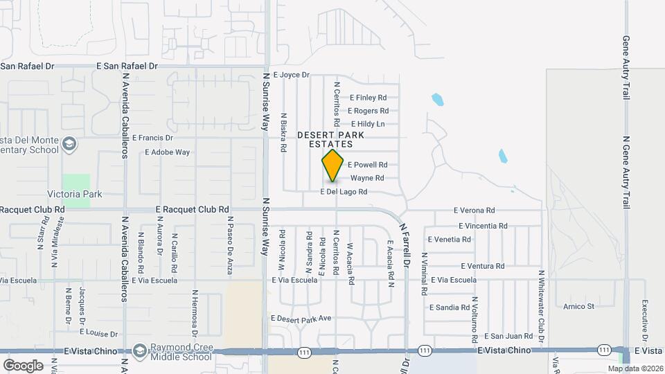 2601 N Cerritos Rd Map and Location Details