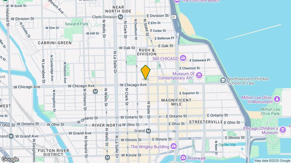 10 W Chicago Ave Map and Location Details