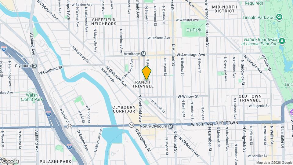 2 N Bissell St, Unit 2E Map and Location Details