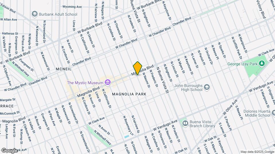 736 N Florence St Map and Location Details