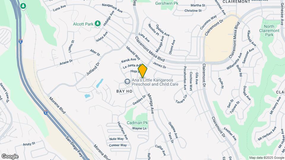 4506 Moraga Ave Map and Location Details