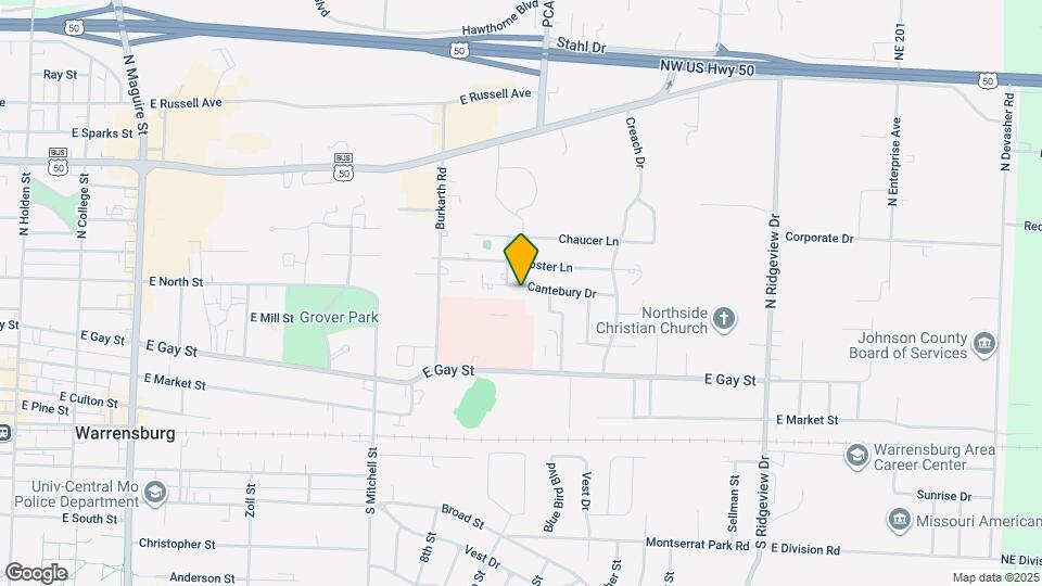 614 Cantebury Dr, Unit B Map and Location Details