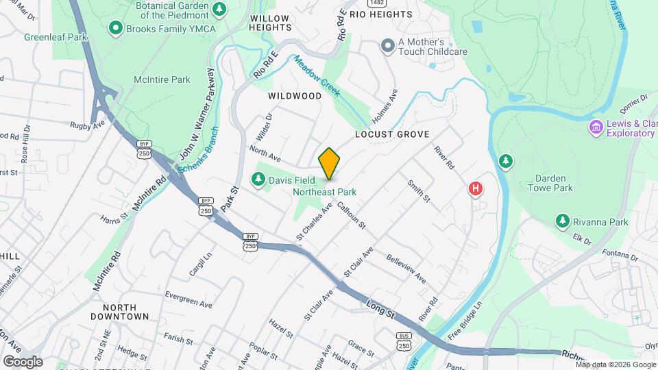 801 Calhoun St Map and Location Details