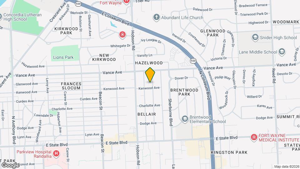 2911 Nordholme Ave Map and Location Details