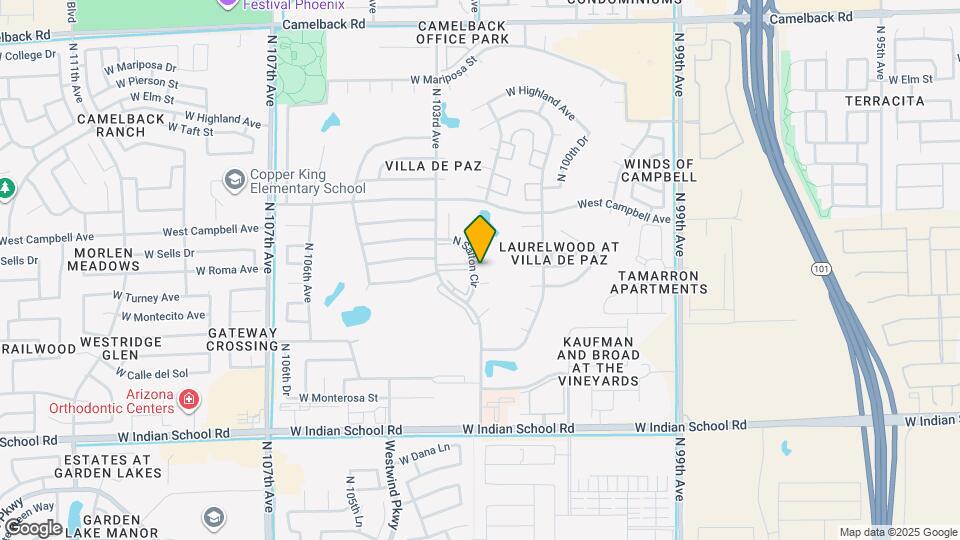 10221 W Turney Ave Mapa y Detalles de la Ubicación