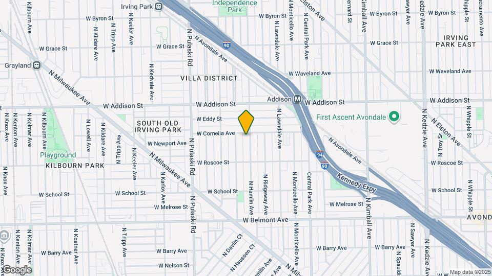 3450 N Hamlin Ave Map and Location Details