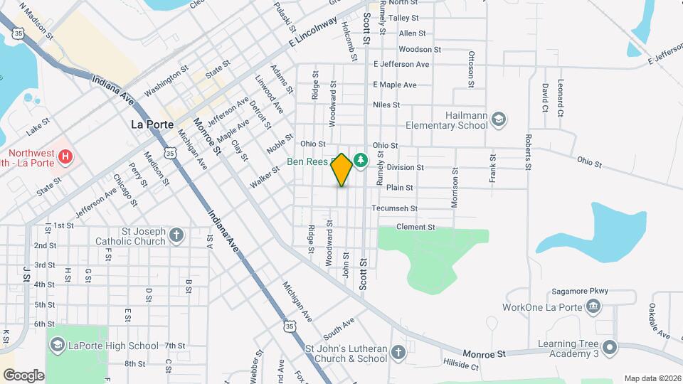 1105 Woodward St Map and Location Details