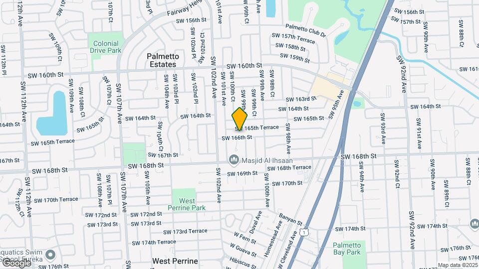 10005 SW 166th St Map and Location Details