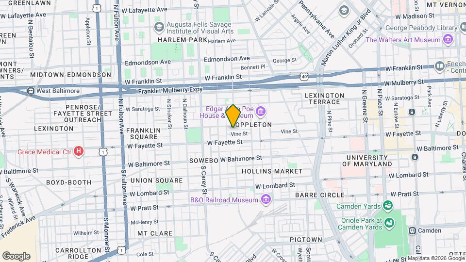 1042 Vine St Map and Location Details