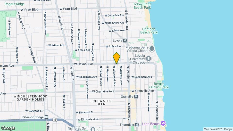 1251 W Devon Ave Mapa y Detalles de la Ubicación