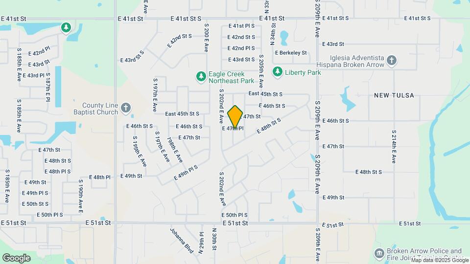 4743 S 203rd E Ave Map and Location Details